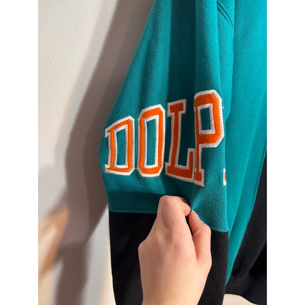 Starter‎ Miami Dolphins Color Block Hoodie NFL Football Teal Black Orange XL - Picture 5 of 7